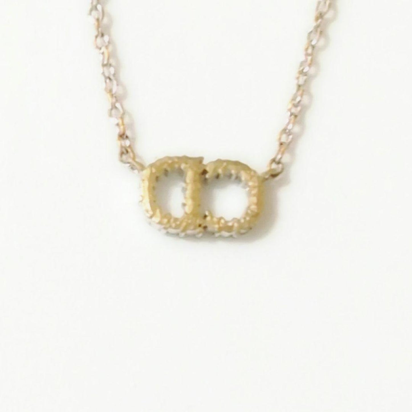 Dior CD Logo Stone Clair D Lune Necklace