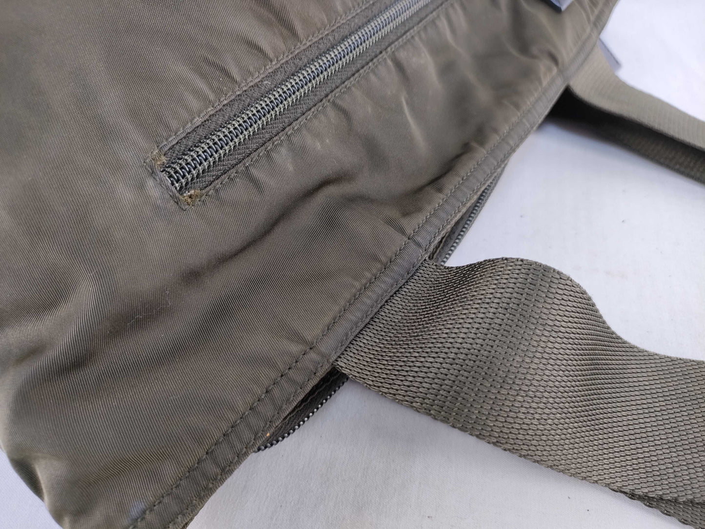 PRADA Prada handbag nylon khaki handbag