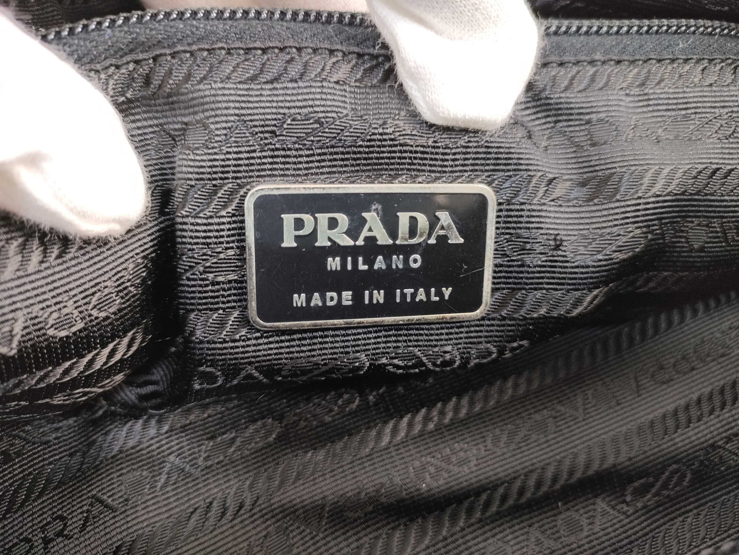 PRADA Prada handbag nylon khaki handbag