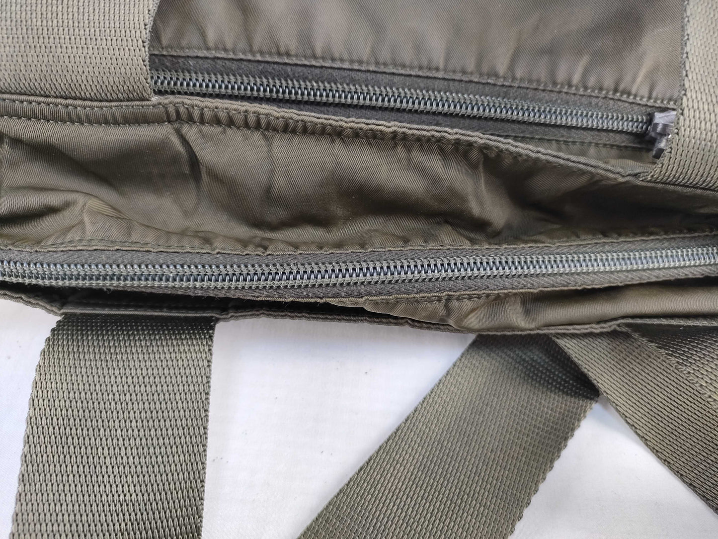 PRADA Prada handbag nylon khaki handbag