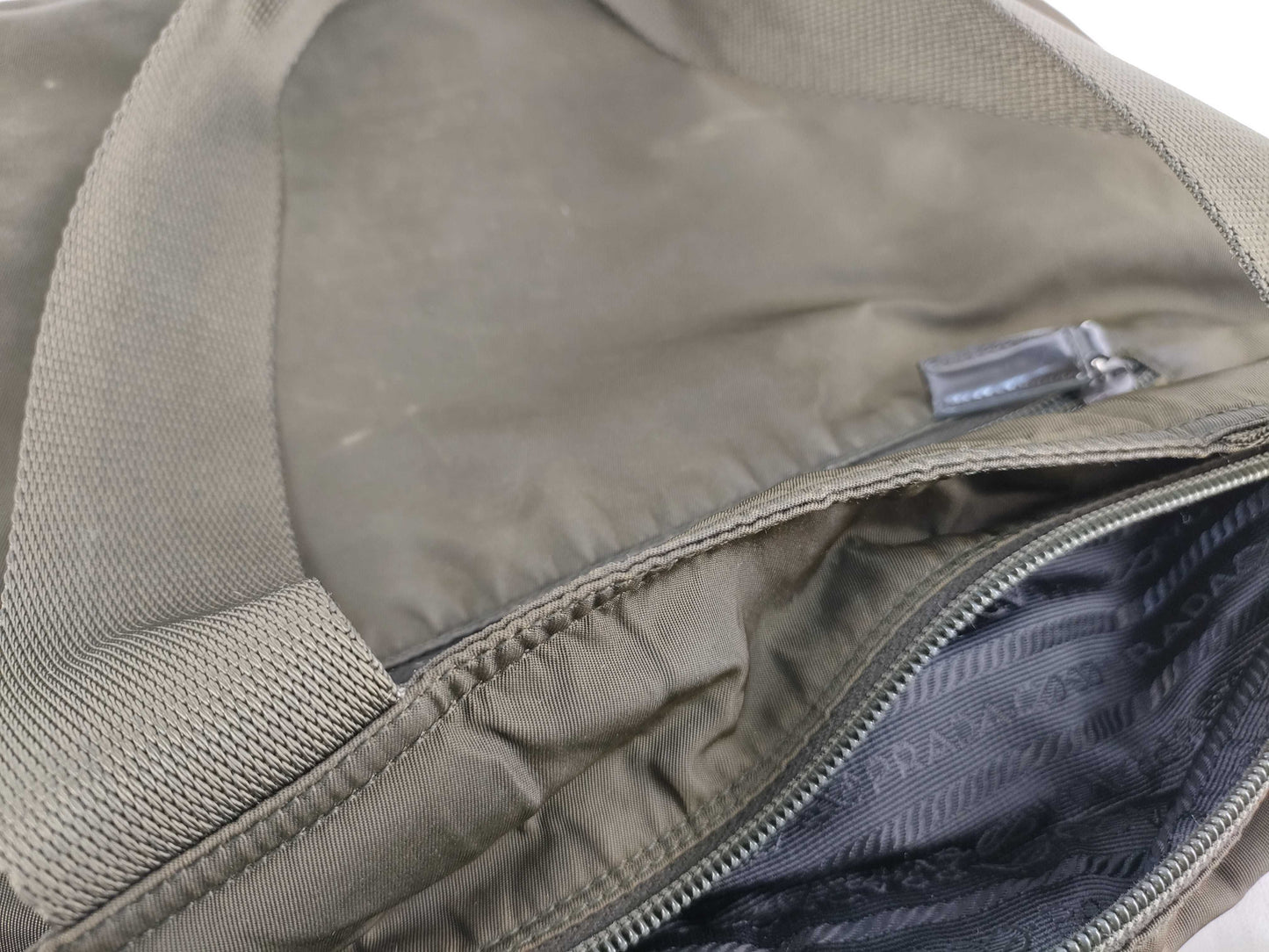 PRADA Prada handbag nylon khaki handbag
