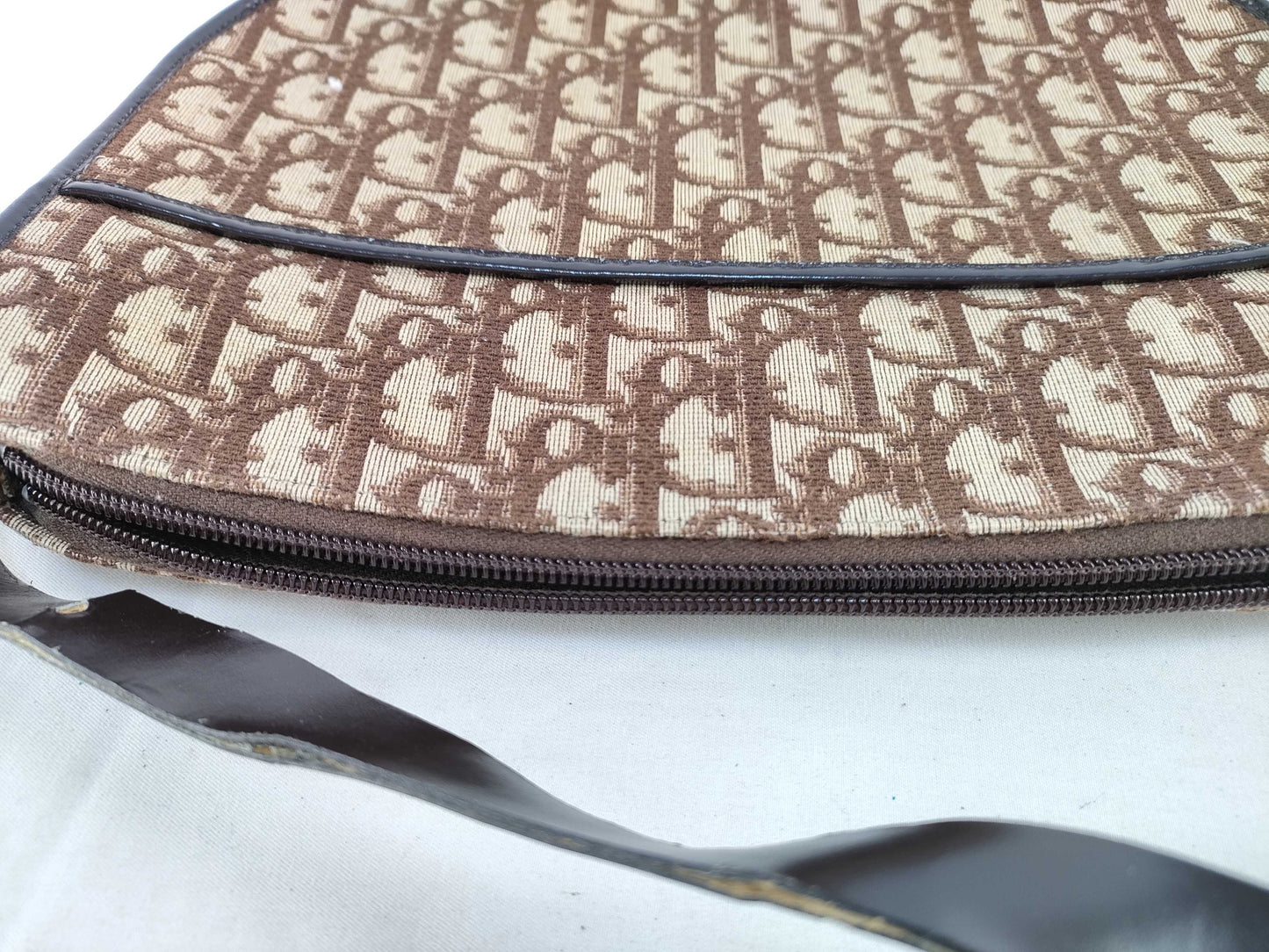 Dior Trotter Shoulder Bag, Trotter Canvas, Brown, Shoulder Bag