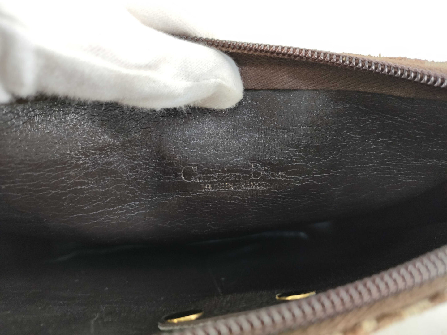 Dior Trotter Shoulder Bag, Trotter Canvas, Brown, Shoulder Bag