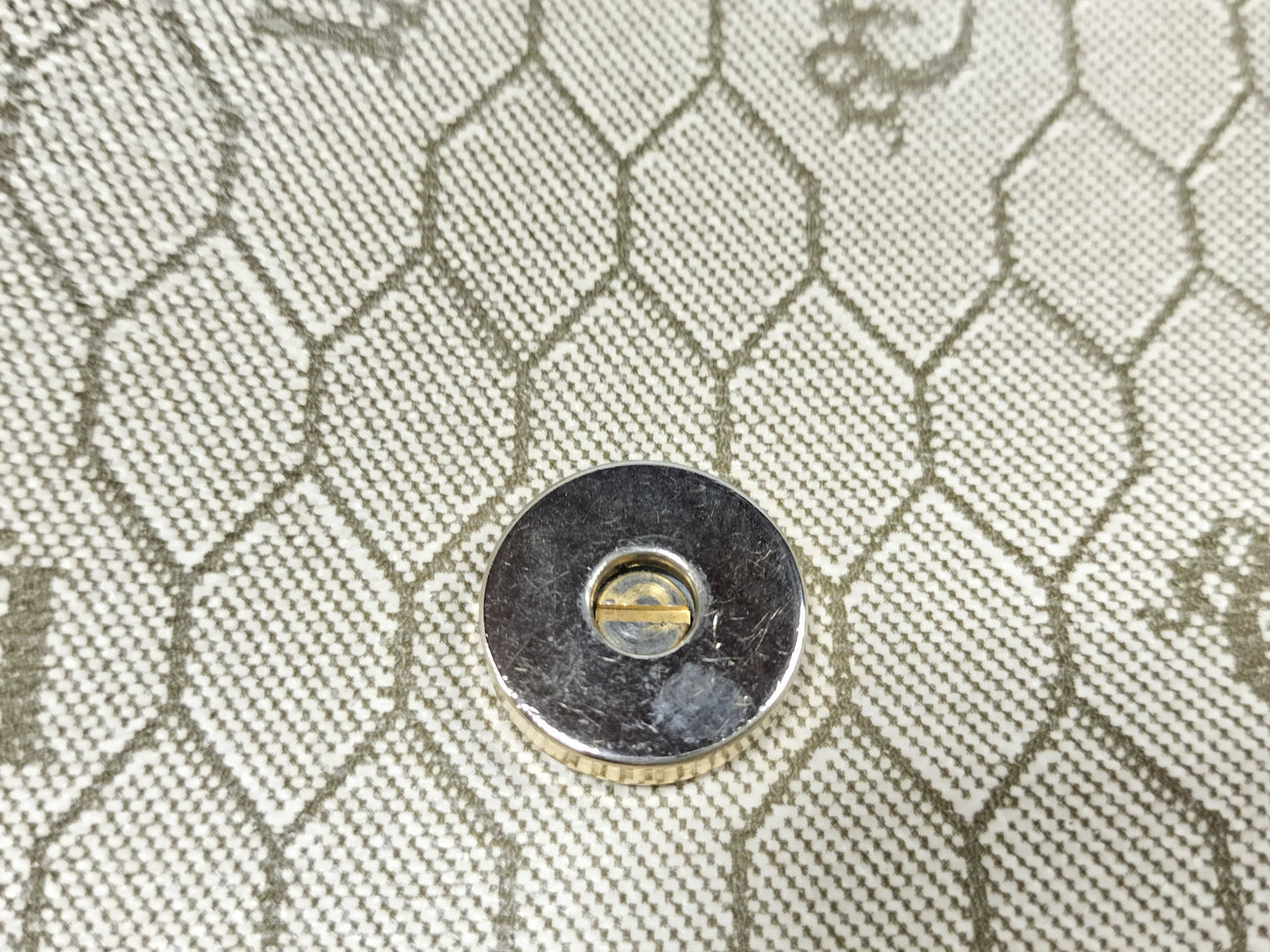 Dior Chain Bag Honeycomb Pattern PVC Beige Shoulder Bag