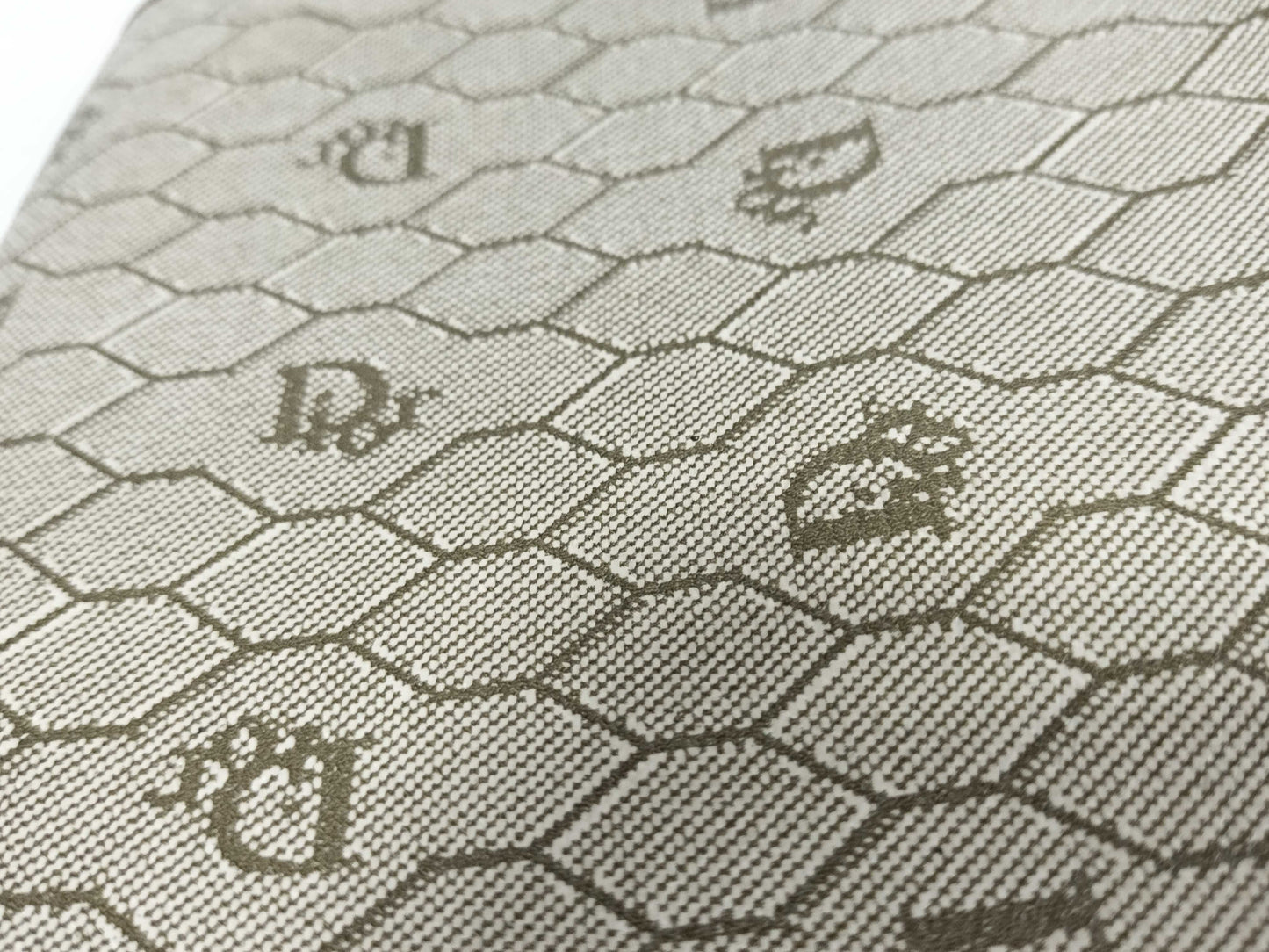 Dior Chain Bag Honeycomb Pattern PVC Beige Shoulder Bag