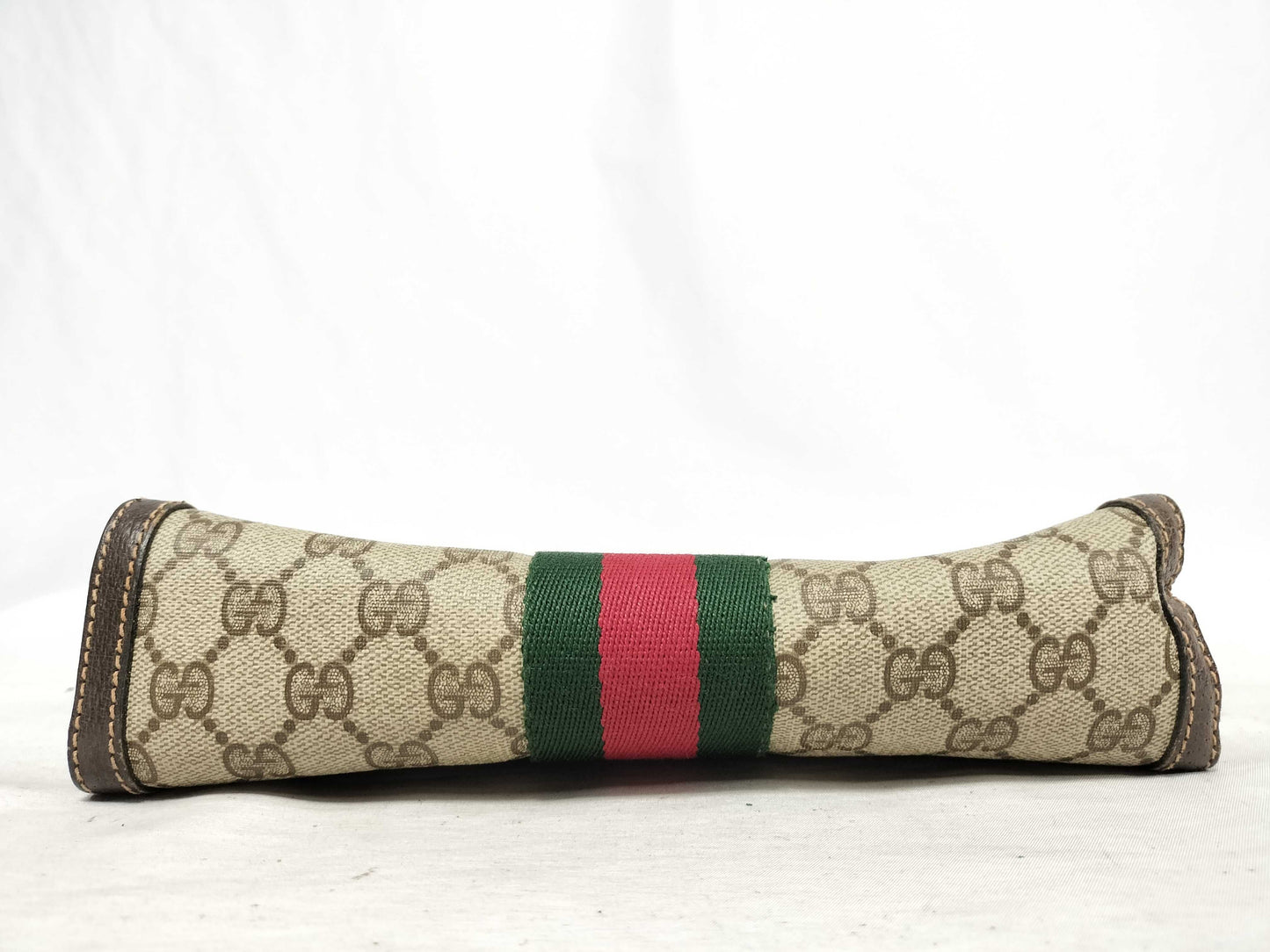 GUCCI GG Supreme Gucci 41 001 Second Bag Clutch Bag GG Supreme Sherry Line Leather Brown Clutch Bag