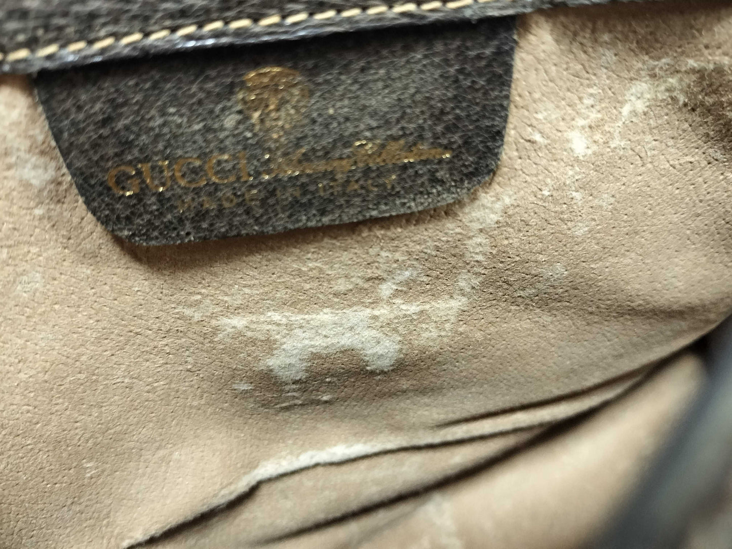 GUCCI GG Supreme Gucci 41 001 Second Bag Clutch Bag GG Supreme Sherry Line Leather Brown Clutch Bag