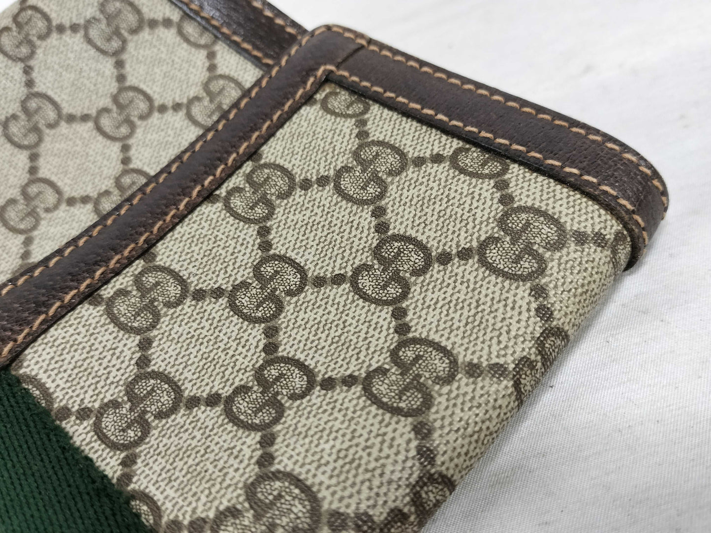 GUCCI GG Supreme Gucci 41 001 Second Bag Clutch Bag GG Supreme Sherry Line Leather Brown Clutch Bag