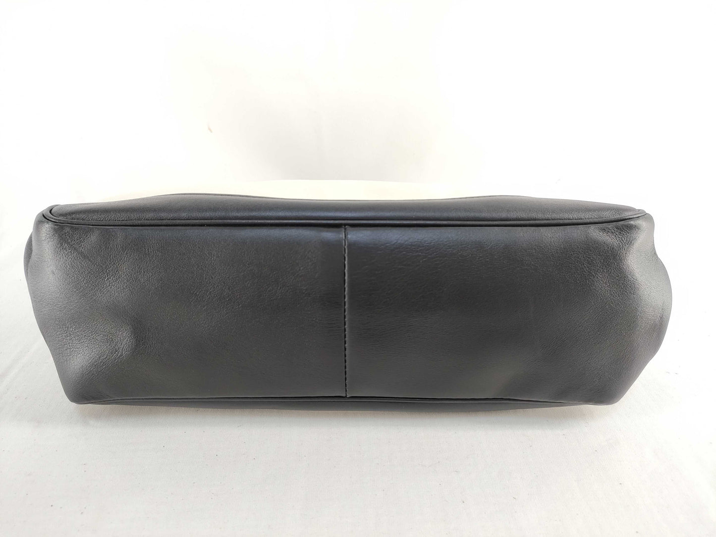 GUCCI 92726 Handbag, Plain Canvas x Leather, White/Black