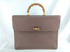 GUCCI 015 904 3304 Bamboo Briefcase Shoulder Bag Leather Brown Business Bag