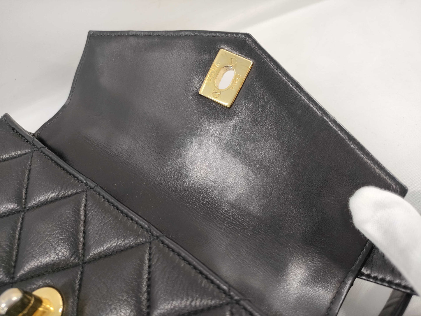 CHANEL Matelasse Waist Pouch, Belt Bag, Black, No Seal