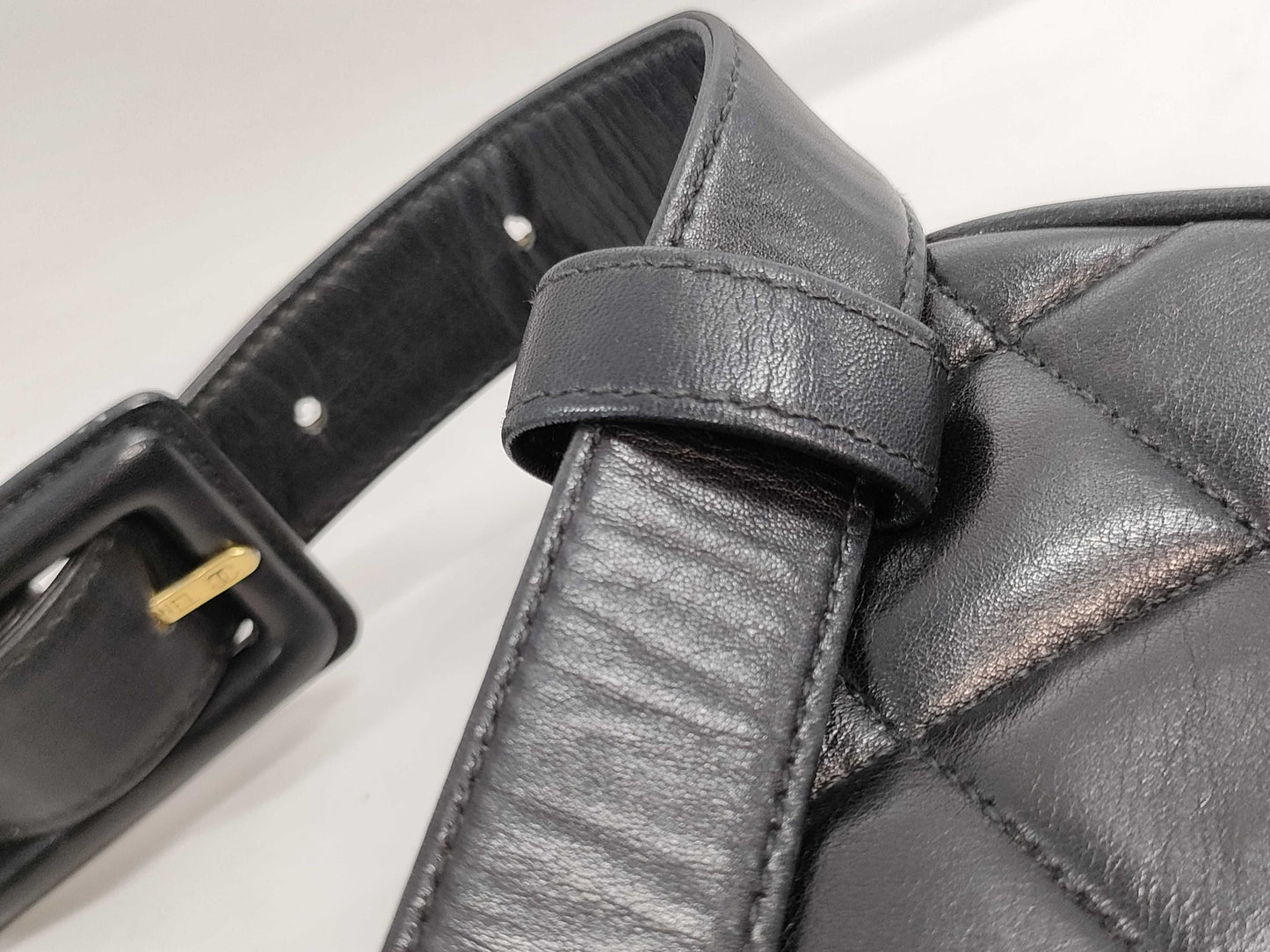 CHANEL Matelasse Waist Pouch, Belt Bag, Black, No Seal