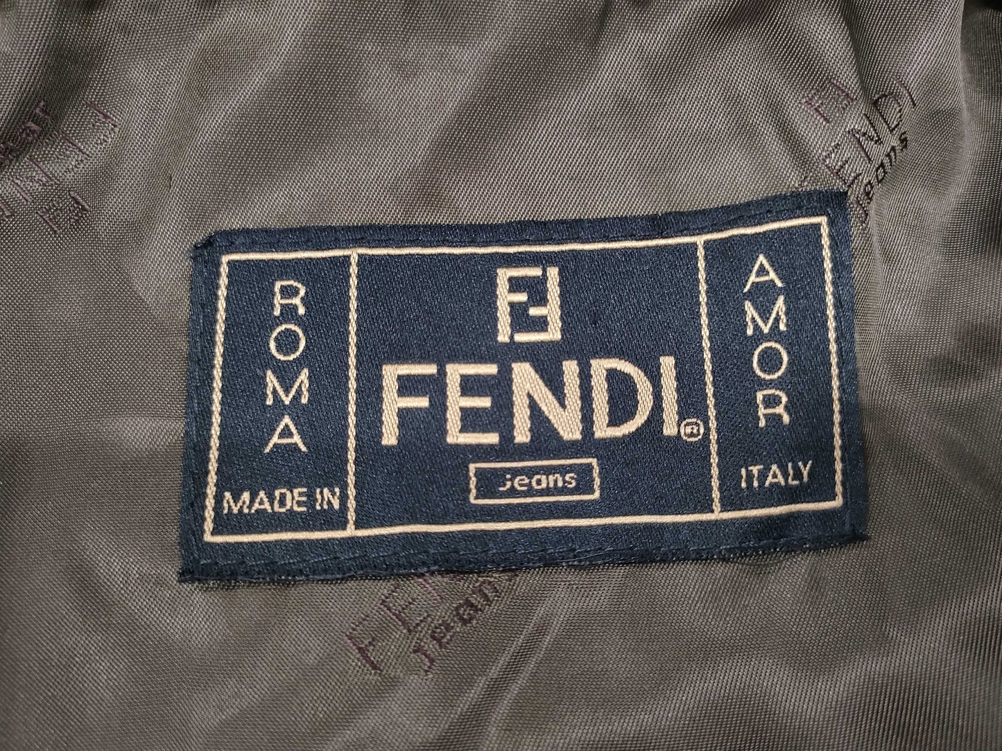 FENDI Fendi Fur Logo Brown Trench Coat Size 42 Coat