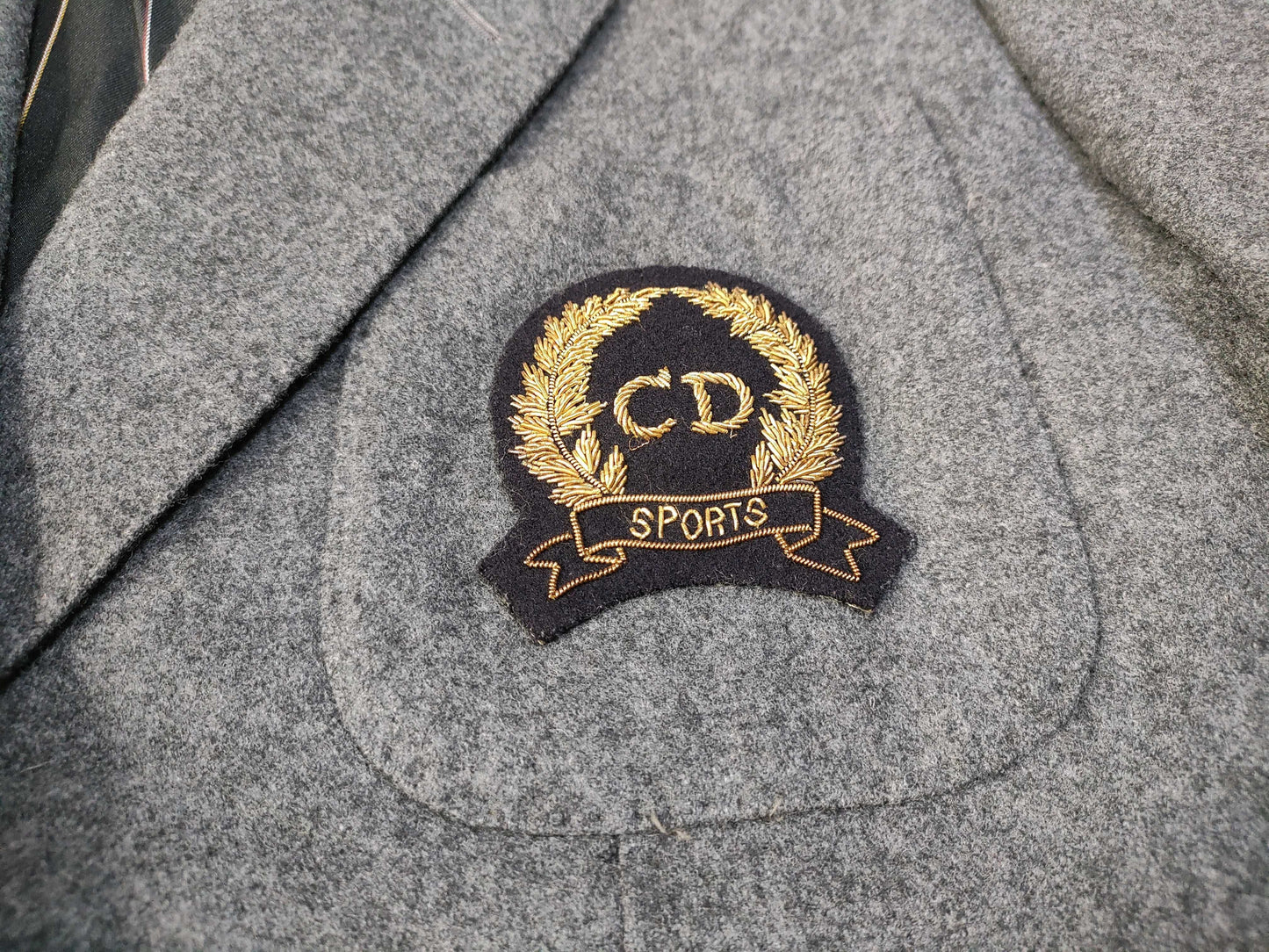 Dior Vintage Set with Gold Logo Buttons and Logo Patch, Other Apparel