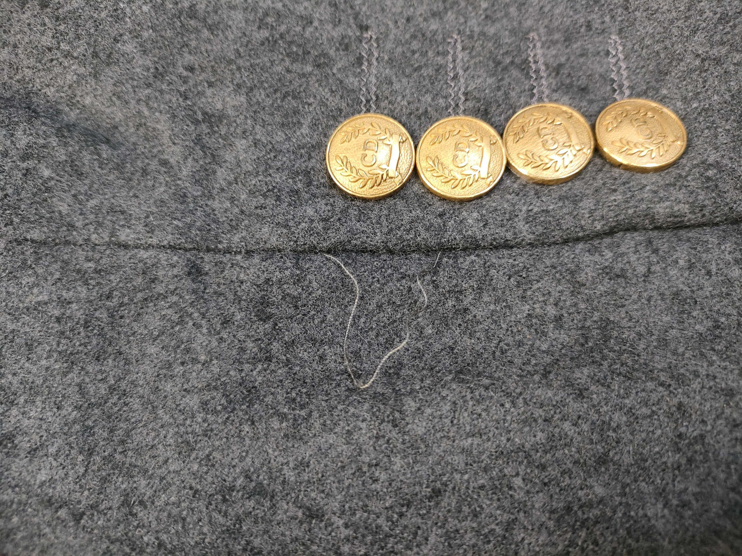 Dior Vintage Set with Gold Logo Buttons and Logo Patch, Other Apparel