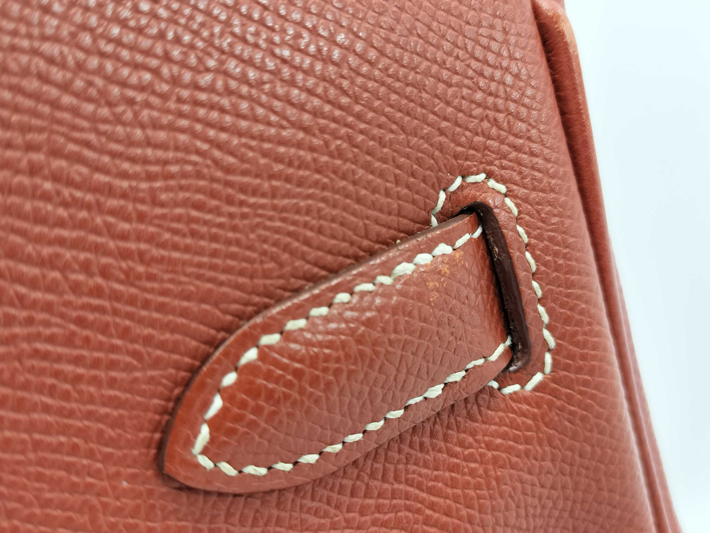 HERMES Birkin 30 Epsom Leather Sanguine Stainless Steel Handbag with N Stamp