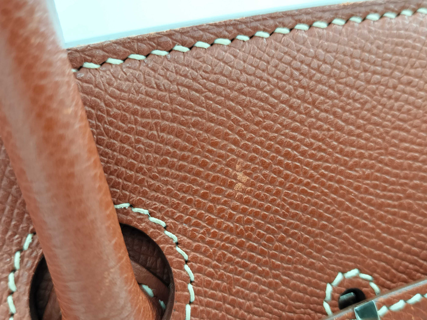 HERMES Birkin 30 Epsom Leather Sanguine Stainless Steel Handbag with N Stamp