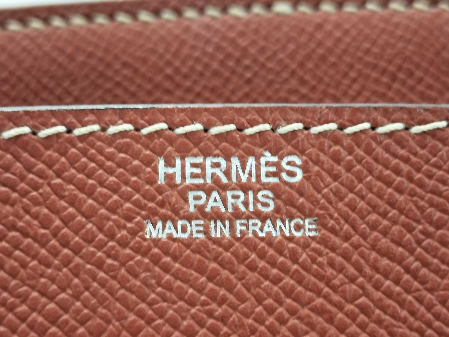 HERMES Birkin 30 Epsom Leather Sanguine Stainless Steel Handbag with N Stamp