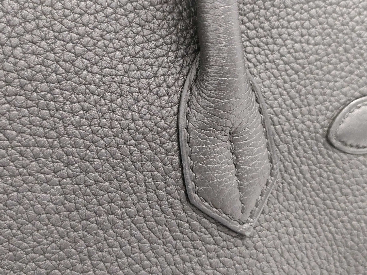 HERMES Birkin 30 Togo Black Stainless Steel Handbag with C Stamp and Silver Hardware