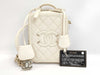 CHANEL CC Filigree Vanity Bag in White Caviar Leather Shoulder Bag