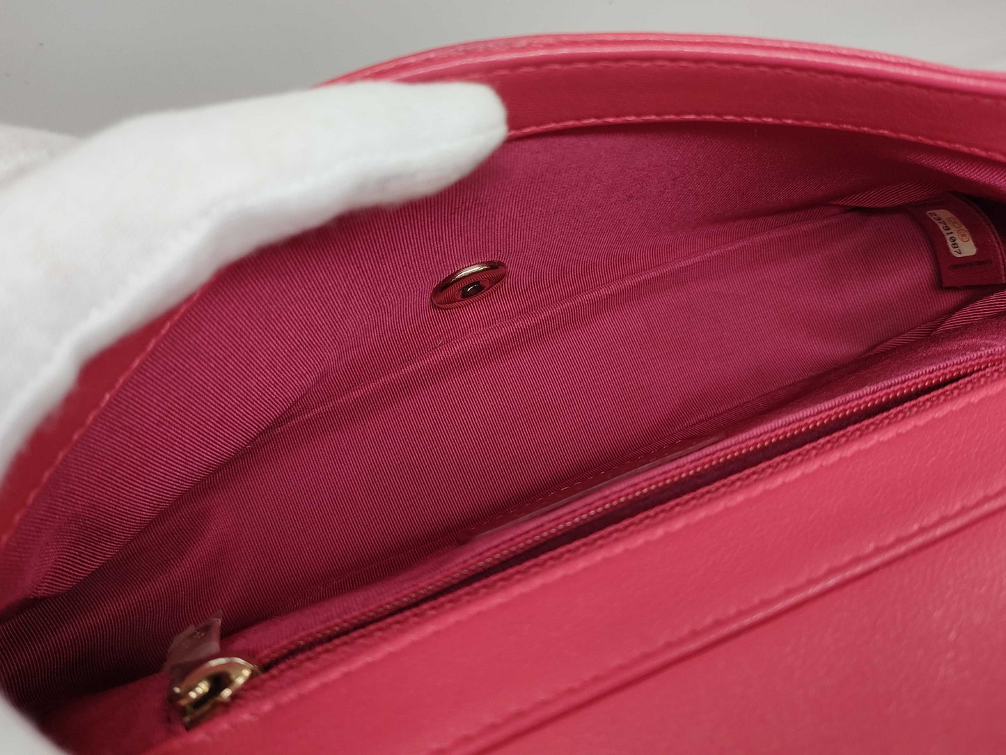 CHANEL Mademoiselle Double Chain Shoulder Bag Pink x Red Bag