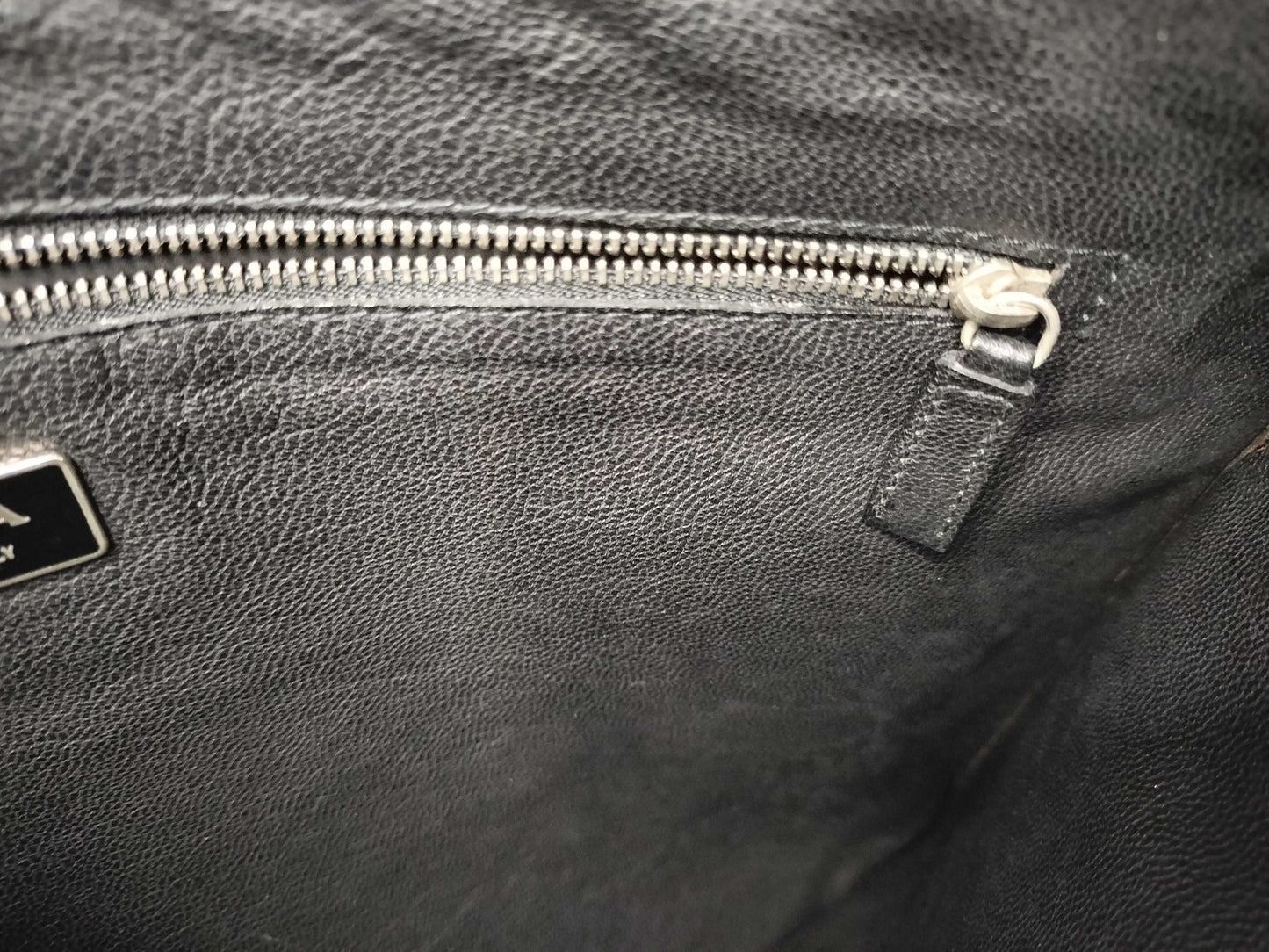 PRADA Saffiano Leather Clutch Bag, Black