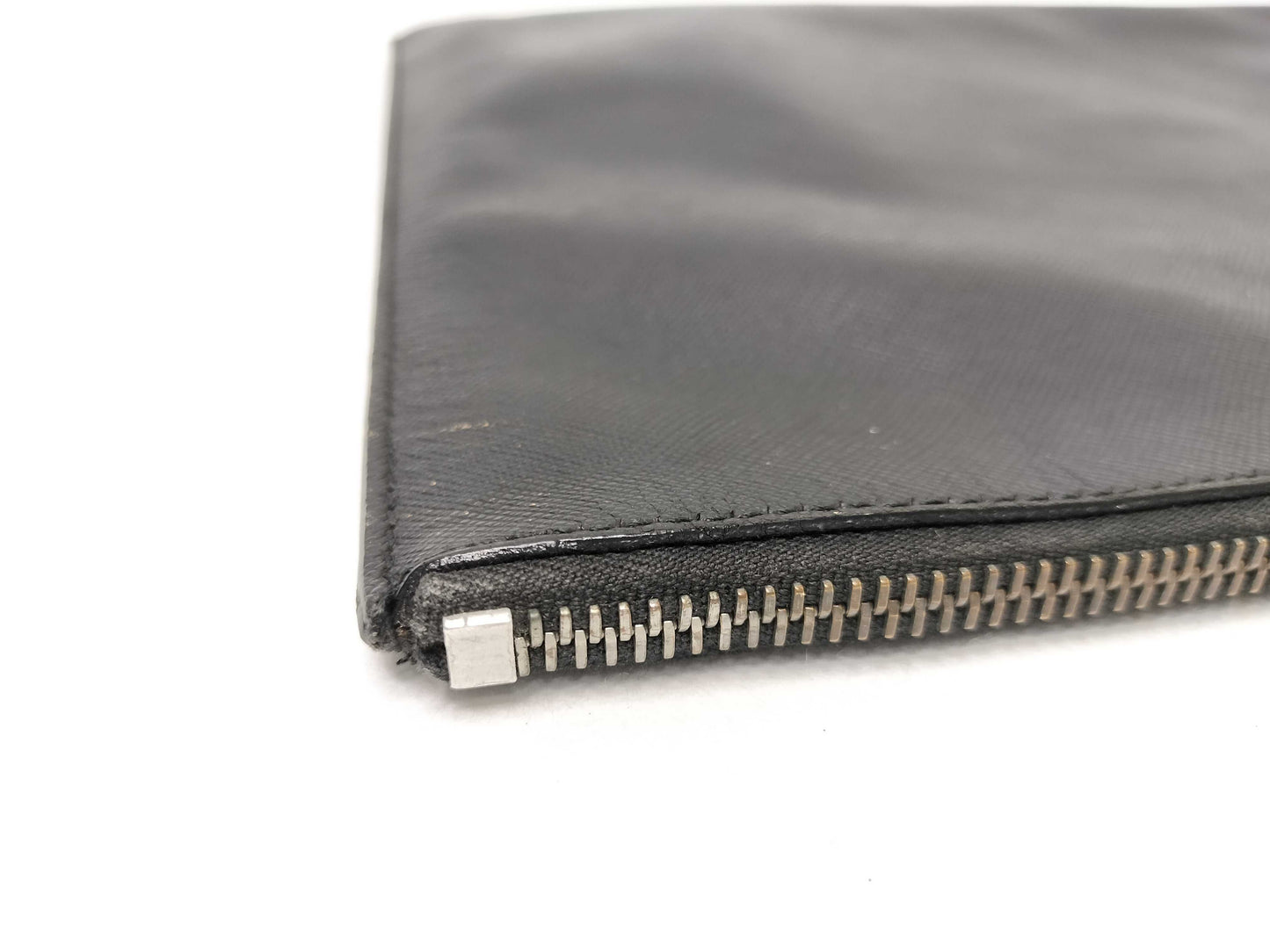PRADA Saffiano Leather Clutch Bag, Black