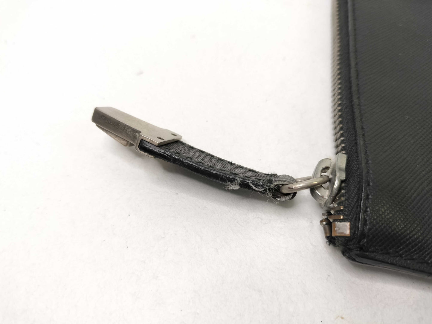 PRADA Saffiano Leather Clutch Bag, Black