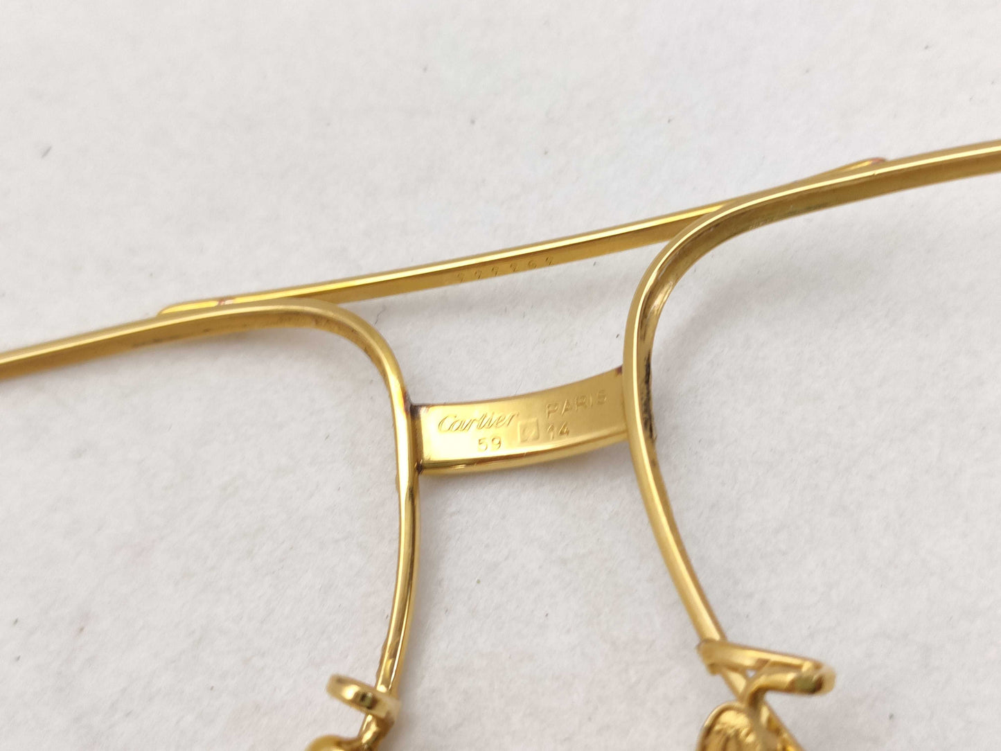Cartier Gold-Colored Eyeglasses, Screw-Out, Sunglasses/Eyeglasses