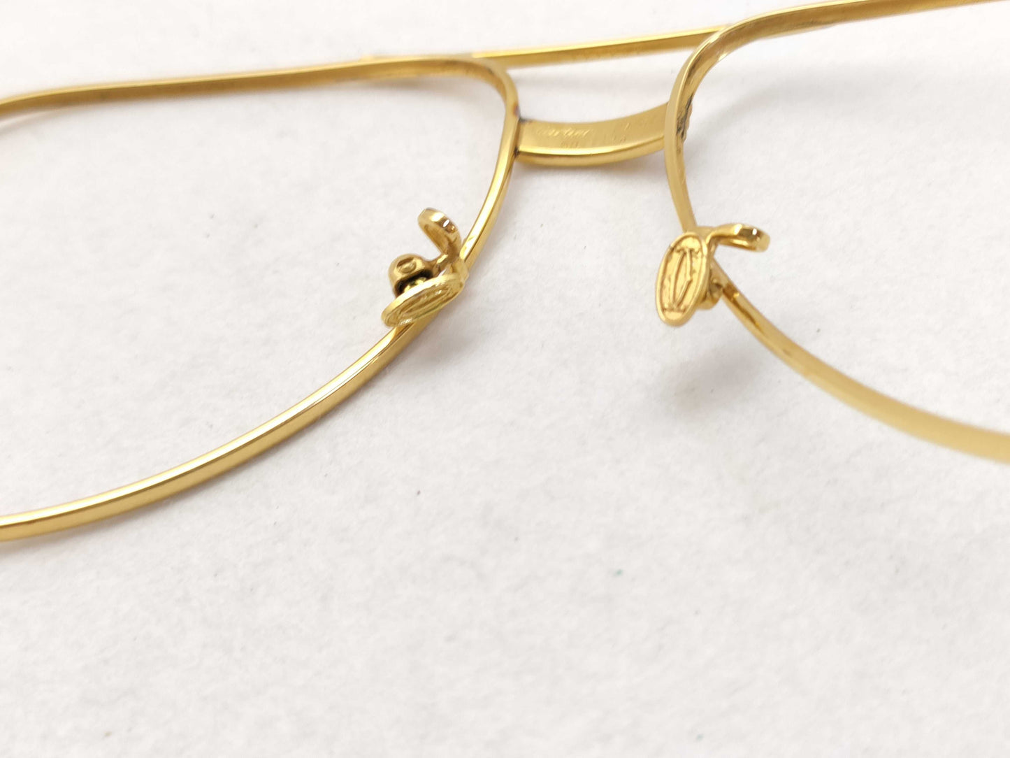 Cartier Gold-Colored Eyeglasses, Screw-Out, Sunglasses/Eyeglasses