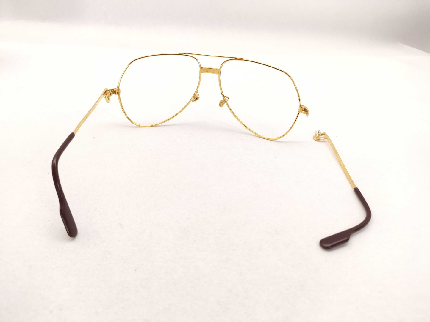 Cartier Gold-Colored Eyeglasses, Screw-Out, Sunglasses/Eyeglasses