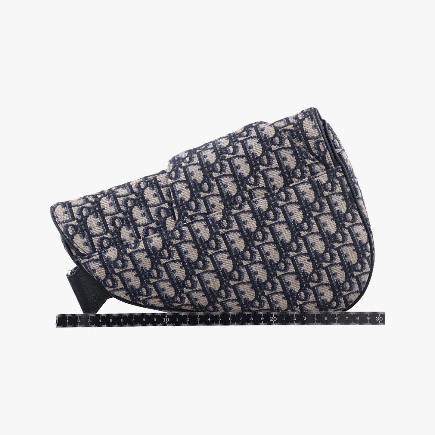 Dior Saddle Bag Gray x Navy Jacquard x Leather 21-BO-1210 Shoulder Bag