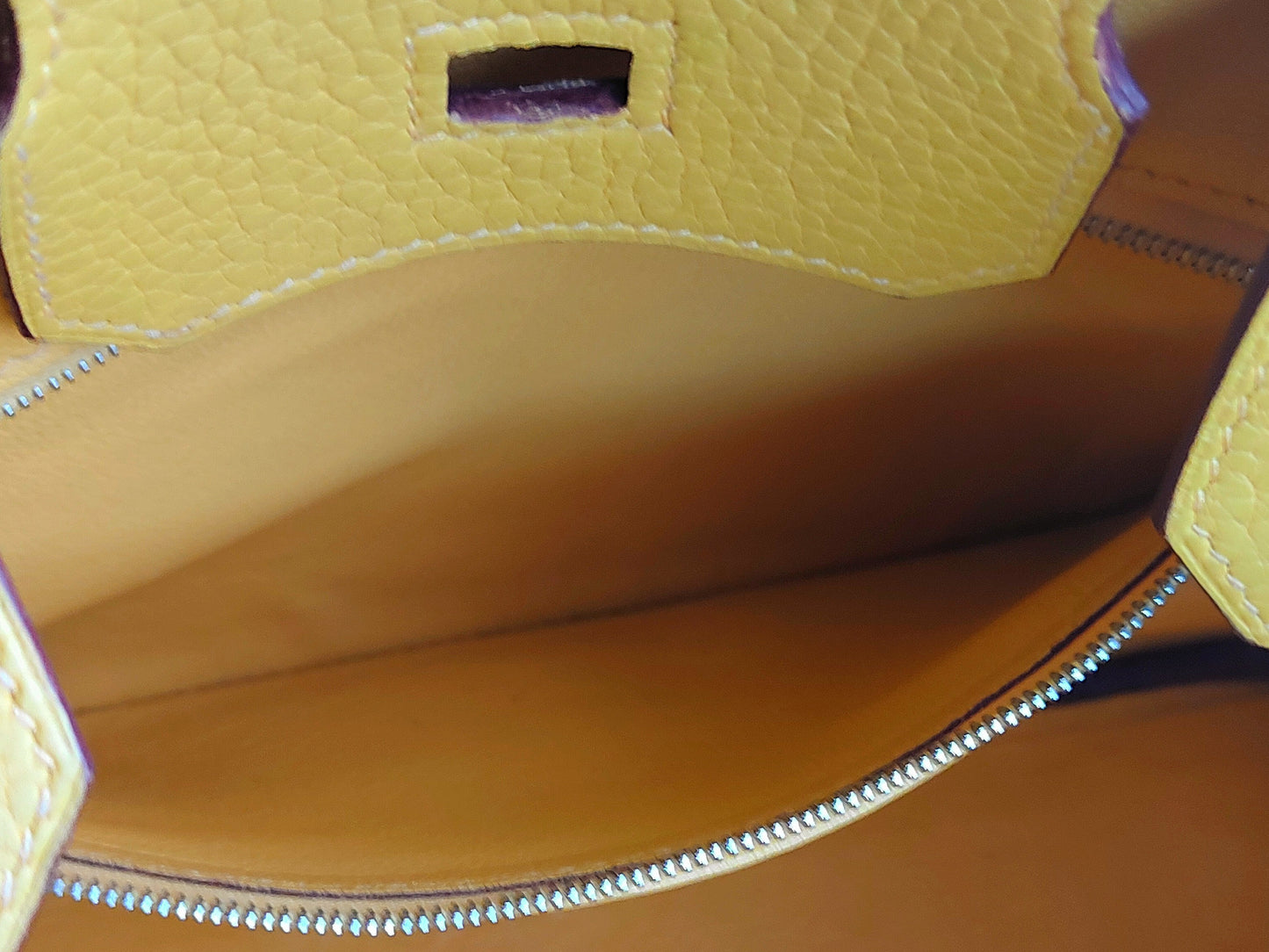 HERMES Birkin 30 Soleil Silver Hardware □M Stamp Hermès Cadena 1 Key 2 Clochette 1 Box 1 Handbag