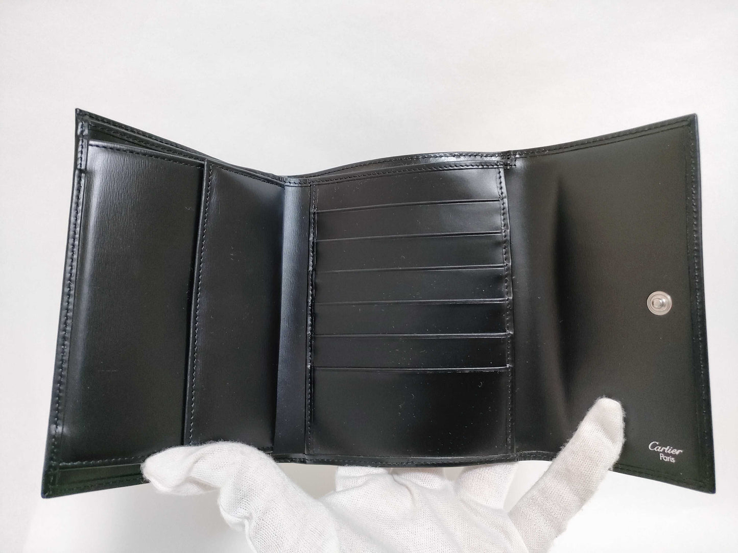Cartier Panther Calfskin Bifold Wallet/Black