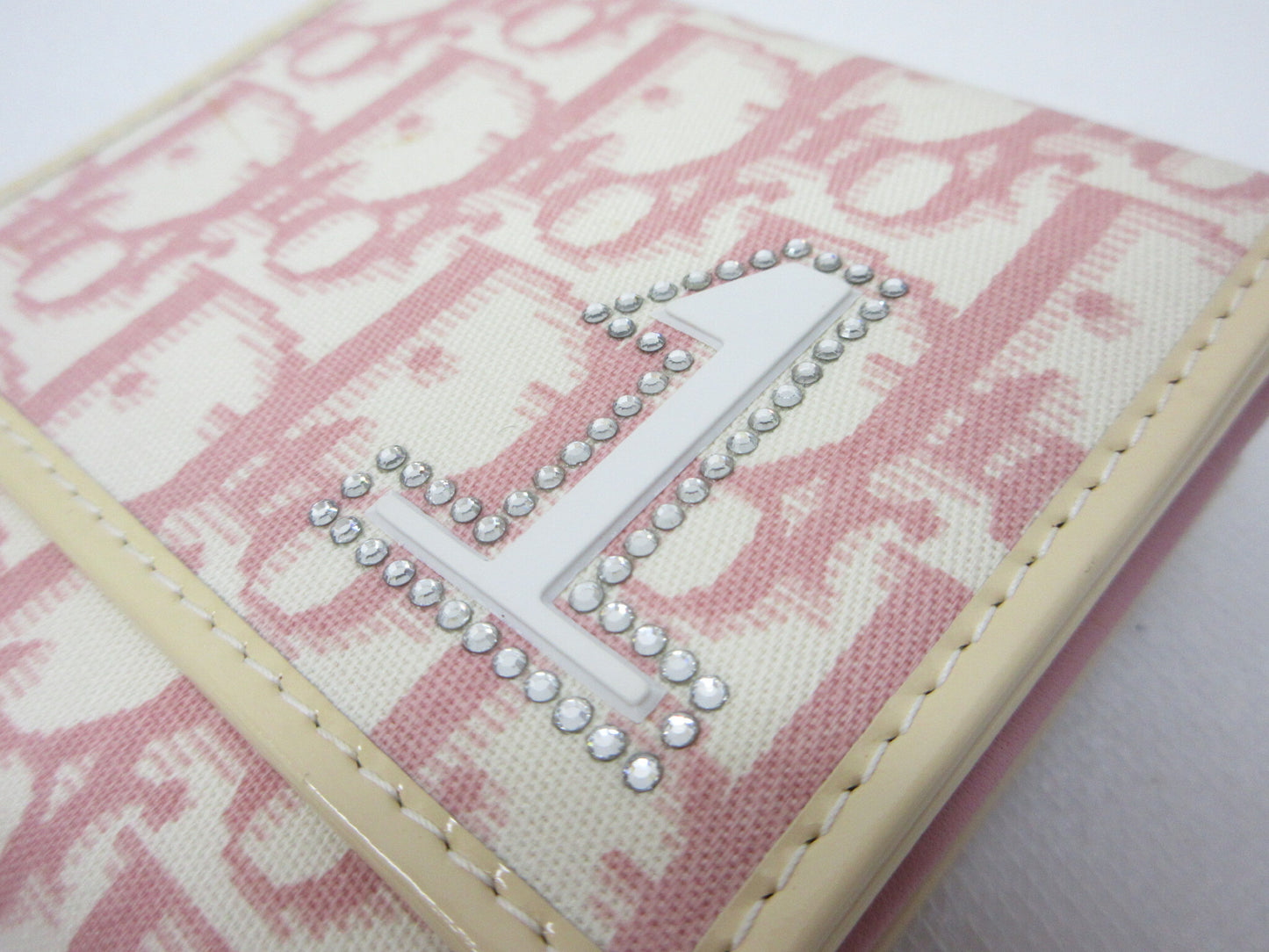 Dior Christian Dior Trotter Rhinestone Canvas Bifold Wallet