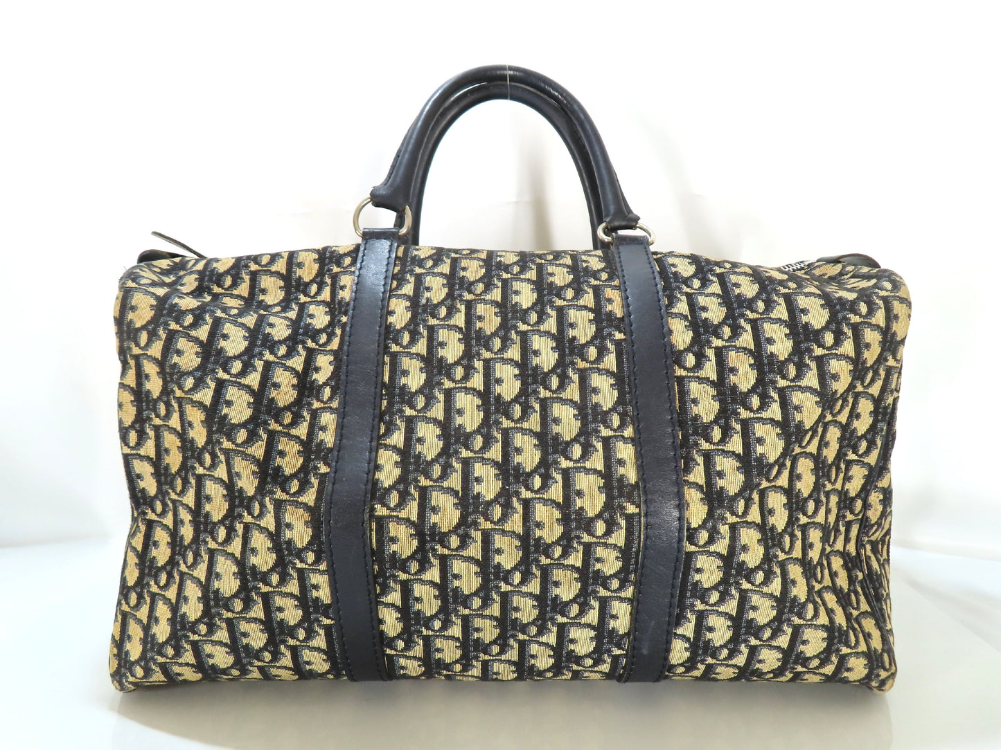 Dior Trotter Trotter Pattern Boston Bag Canvas Boston Bag