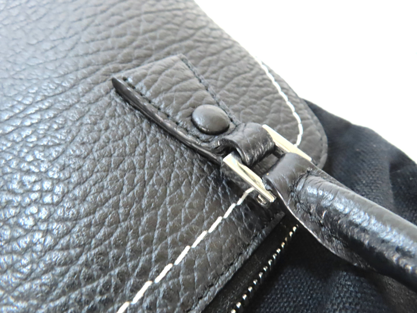 2-way handbag, leather, black