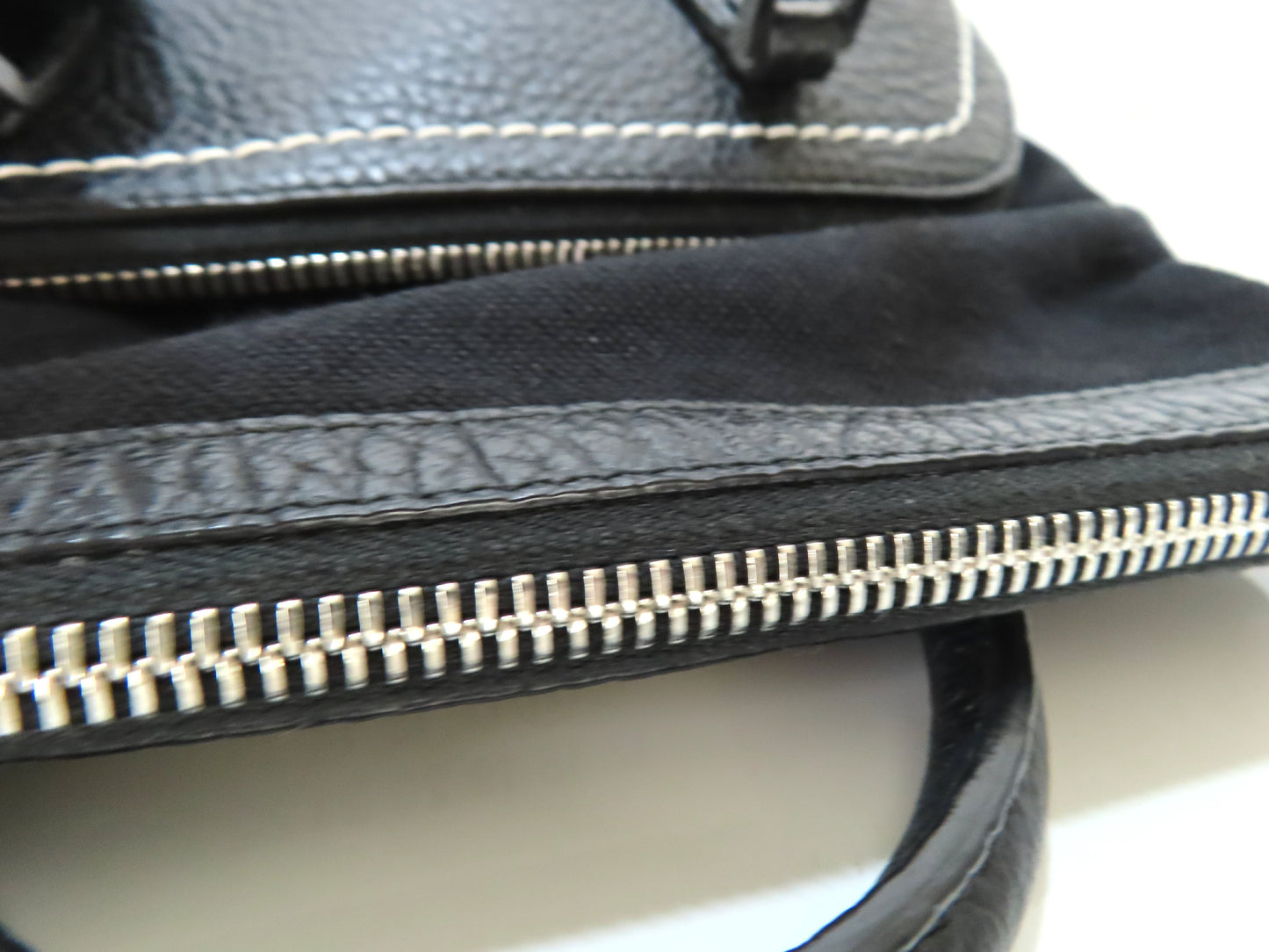 2-way handbag, leather, black