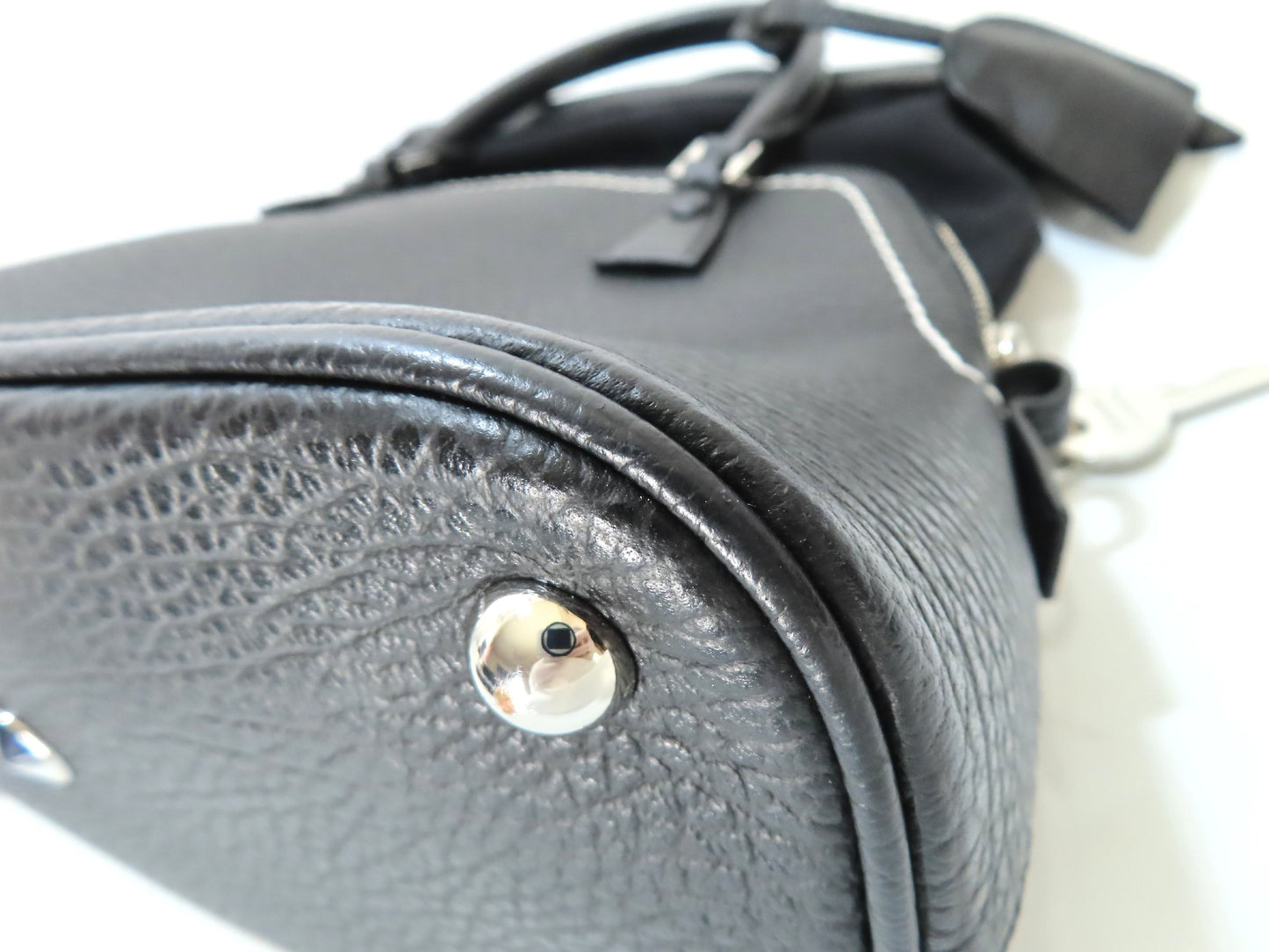 2-way handbag, leather, black