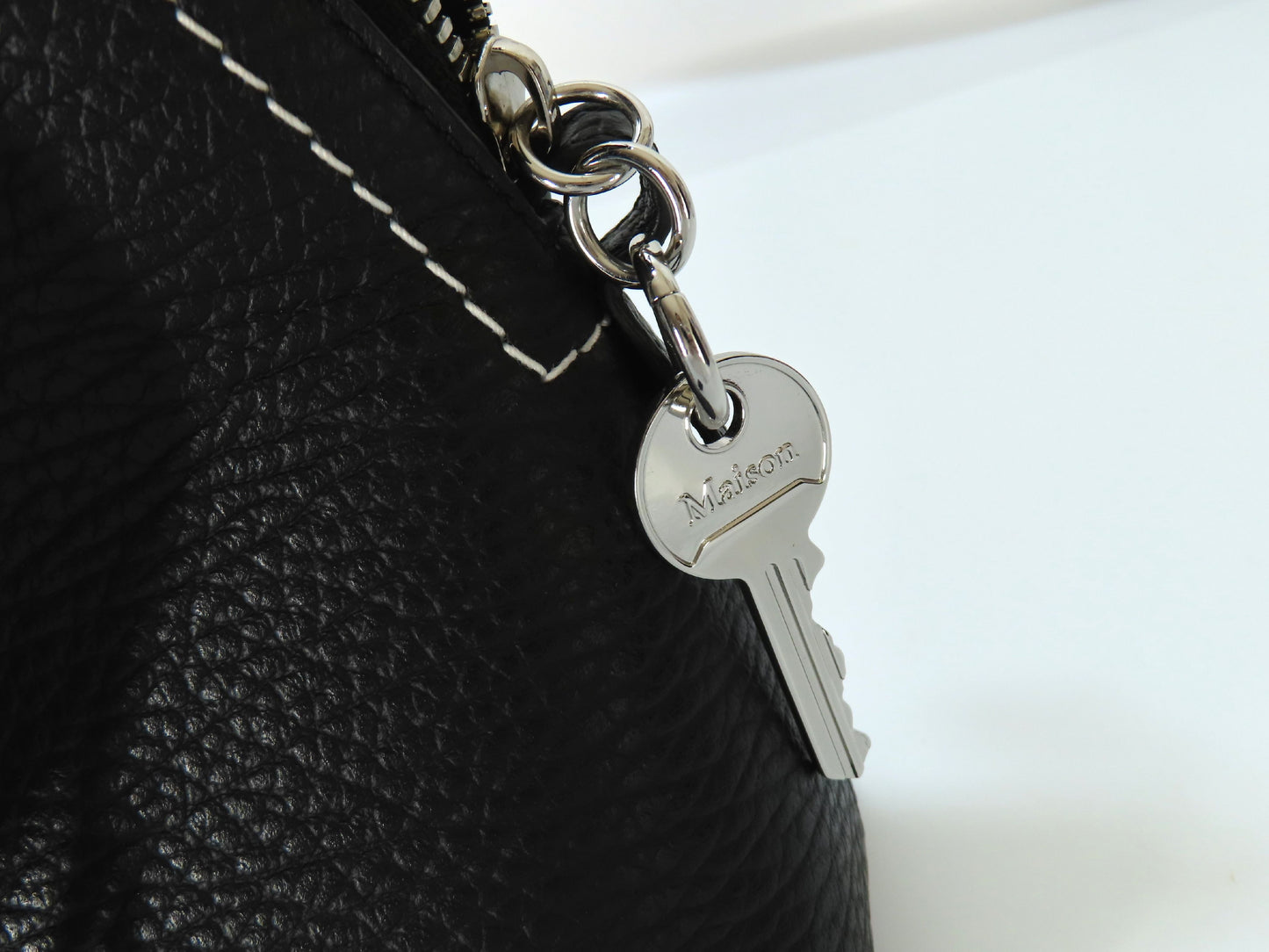 2-way handbag, leather, black