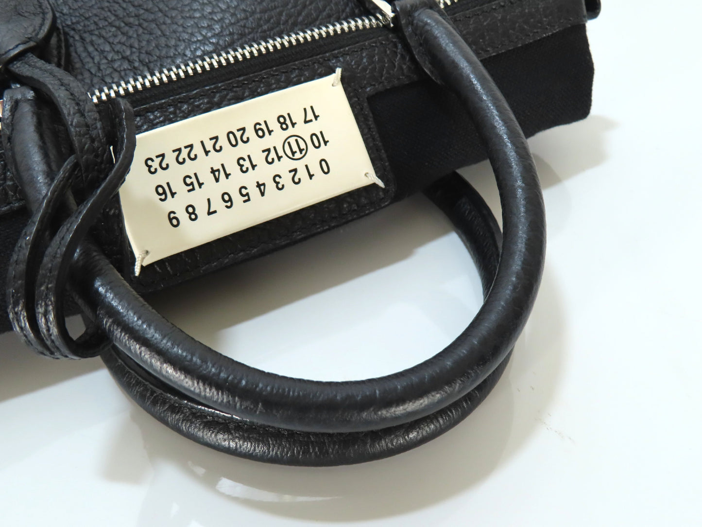 2-way handbag, leather, black