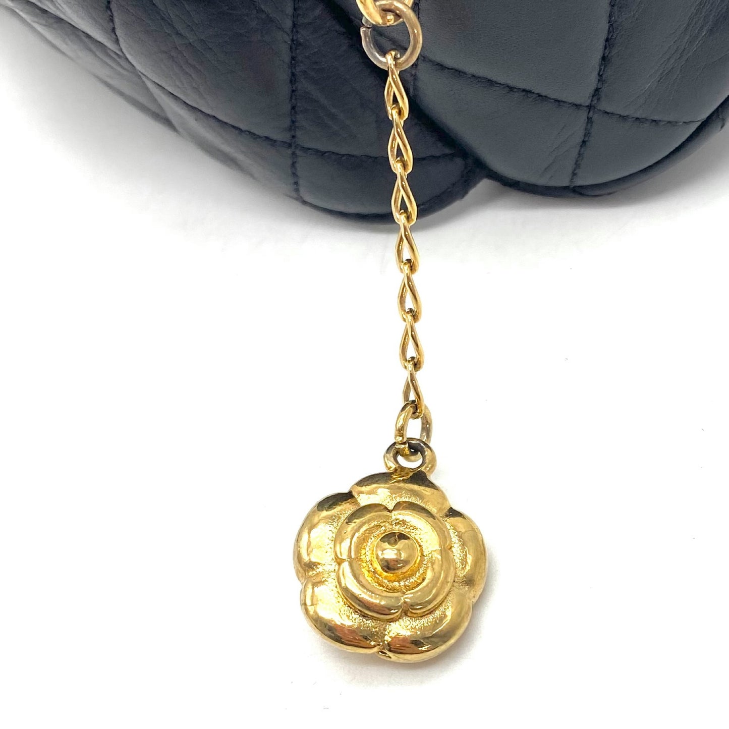 CHANEL Matelasse Camellia Lambskin Triple Chain Body Bag/Waist Bag