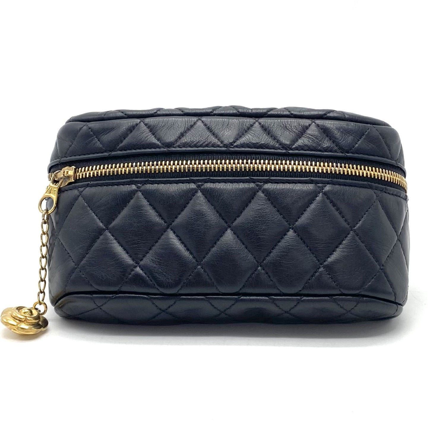 CHANEL Matelasse Camellia Lambskin Triple Chain Body Bag/Waist Bag