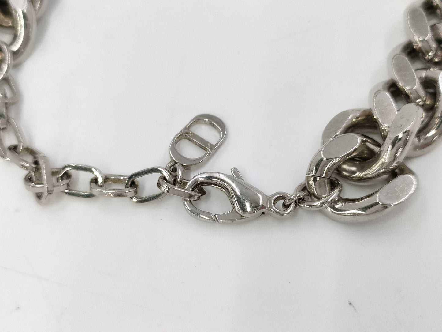 Dior ID Chain Link Necklace Silver Necklace