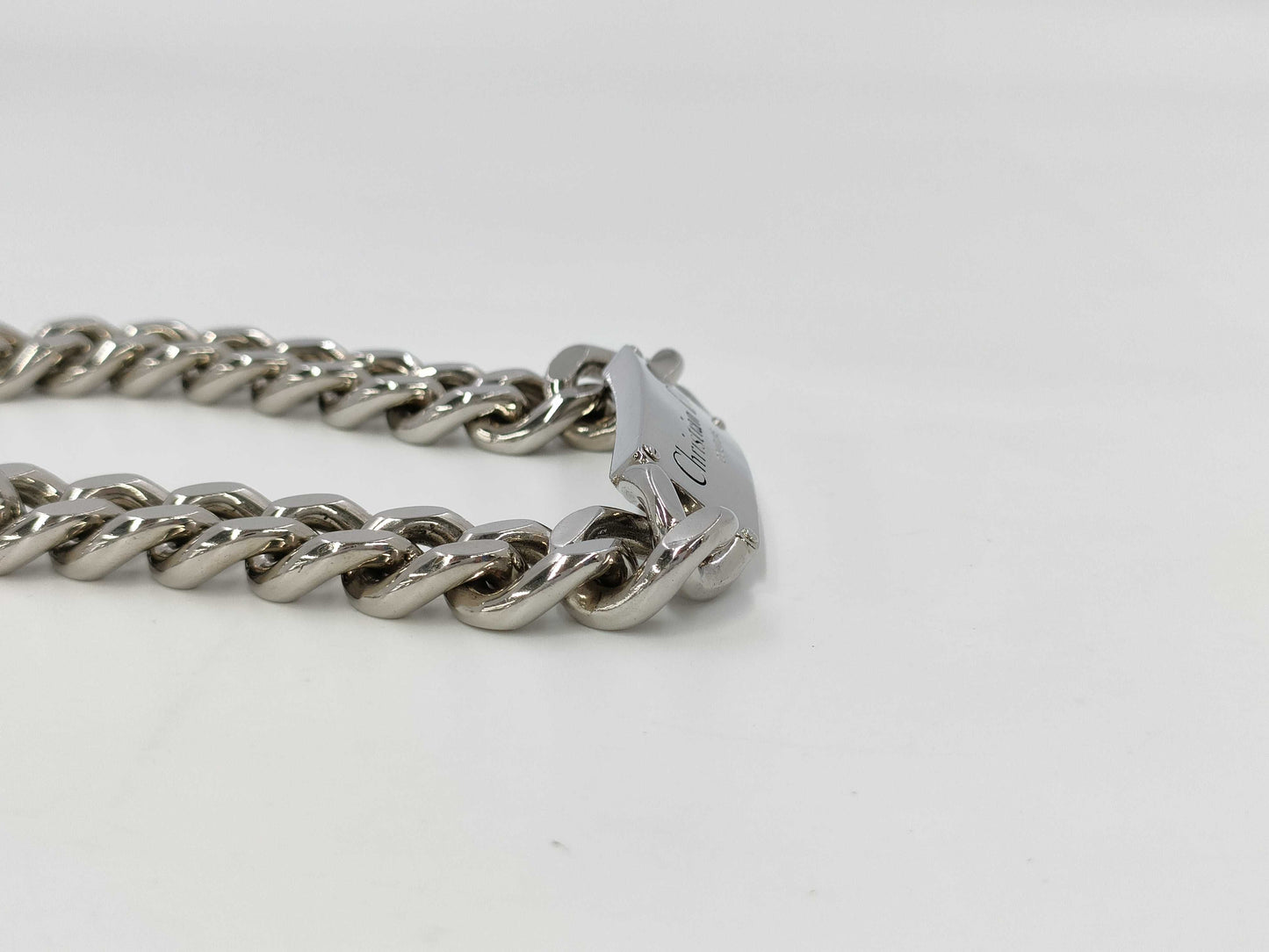 Dior ID Chain Link Necklace Silver Necklace
