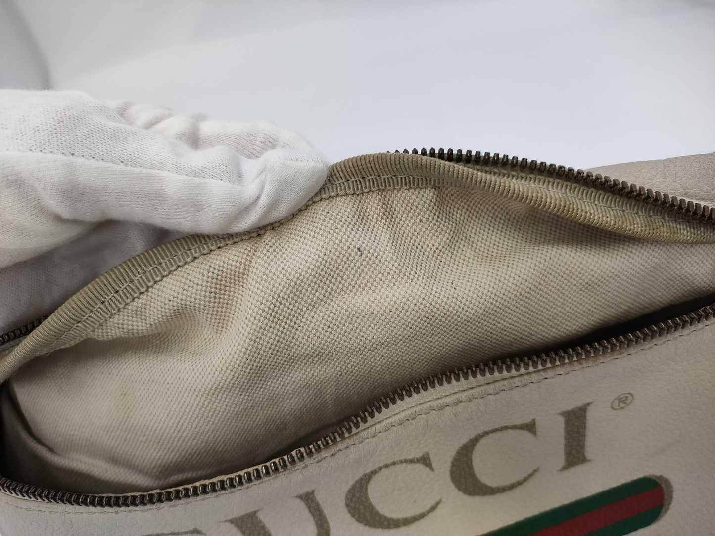 GUCCI 493869 Sherry Line Leather Waist Bag Body Bag