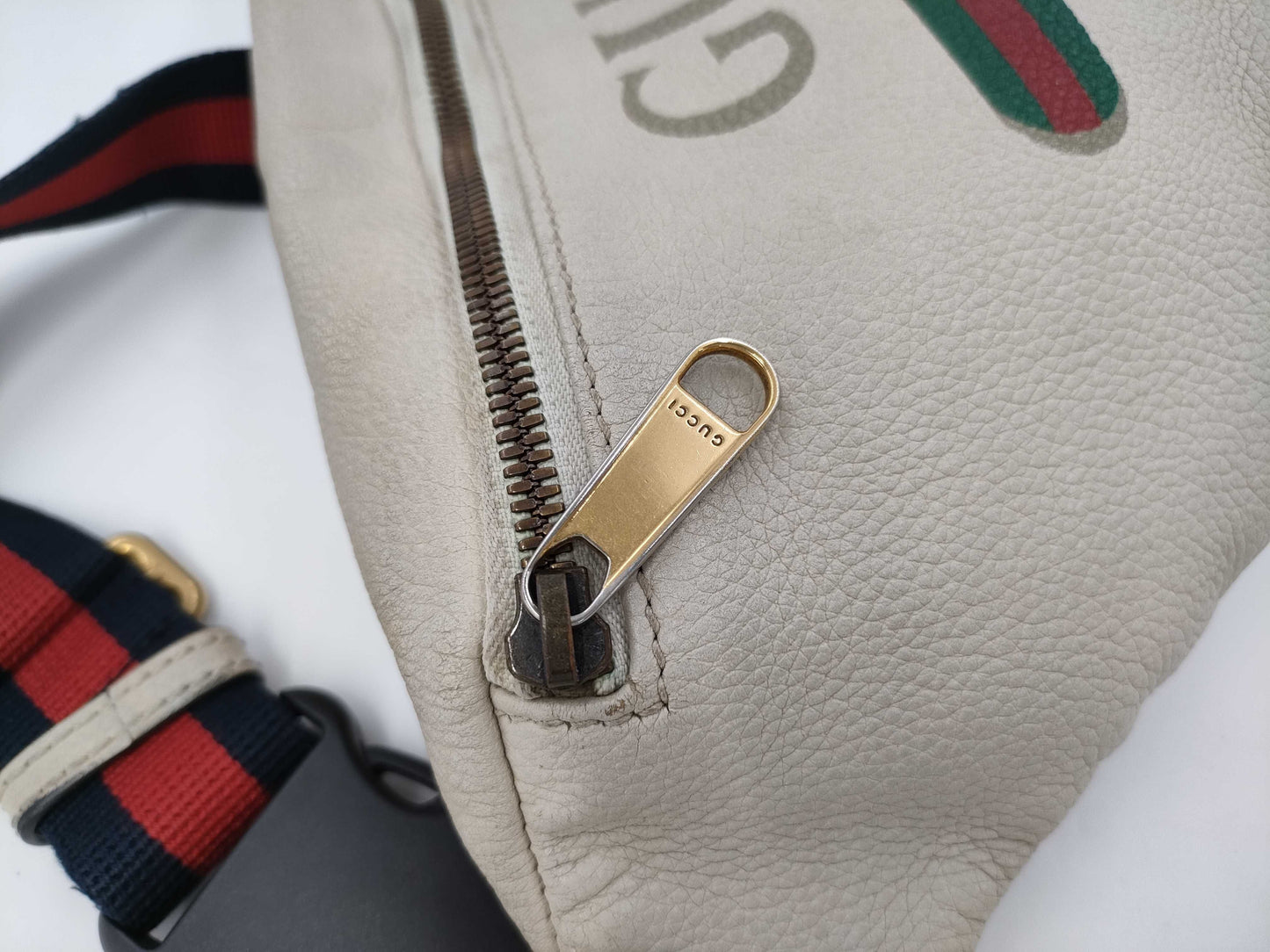 GUCCI 493869 Sherry Line Leather Waist Bag Body Bag