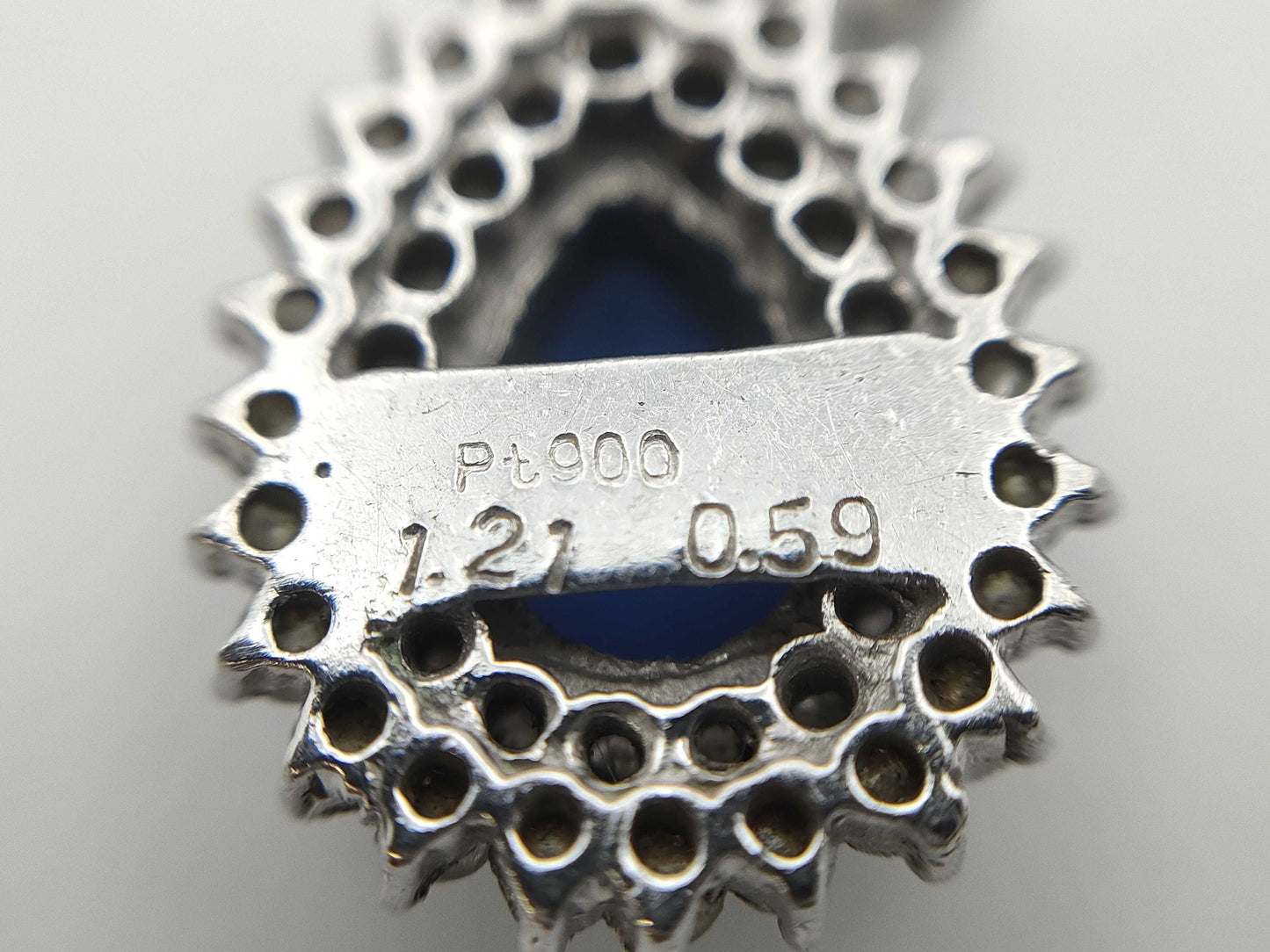 S1.21ct D0.59ct PT900 4.5g Pendant Top