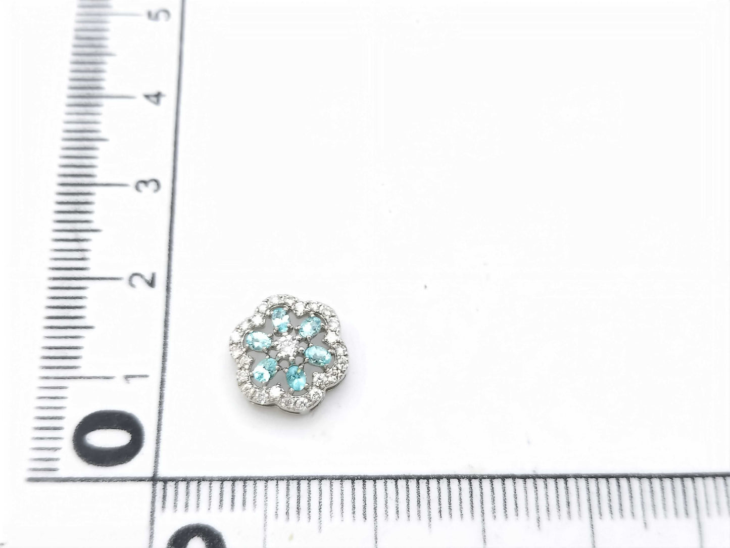 Paraiba tourmaline 0.17ct D0.18ct PT950 1.4g pendant top