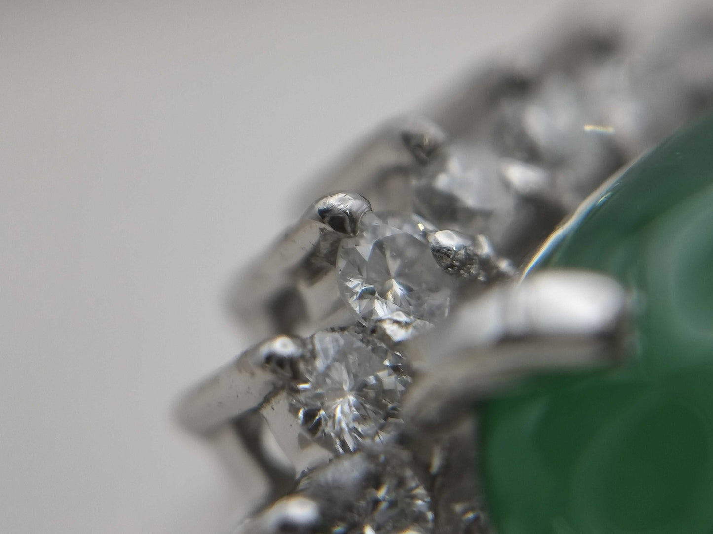 Jadeite 2.95ct D0.26ct Pt900 5.3g Earrings